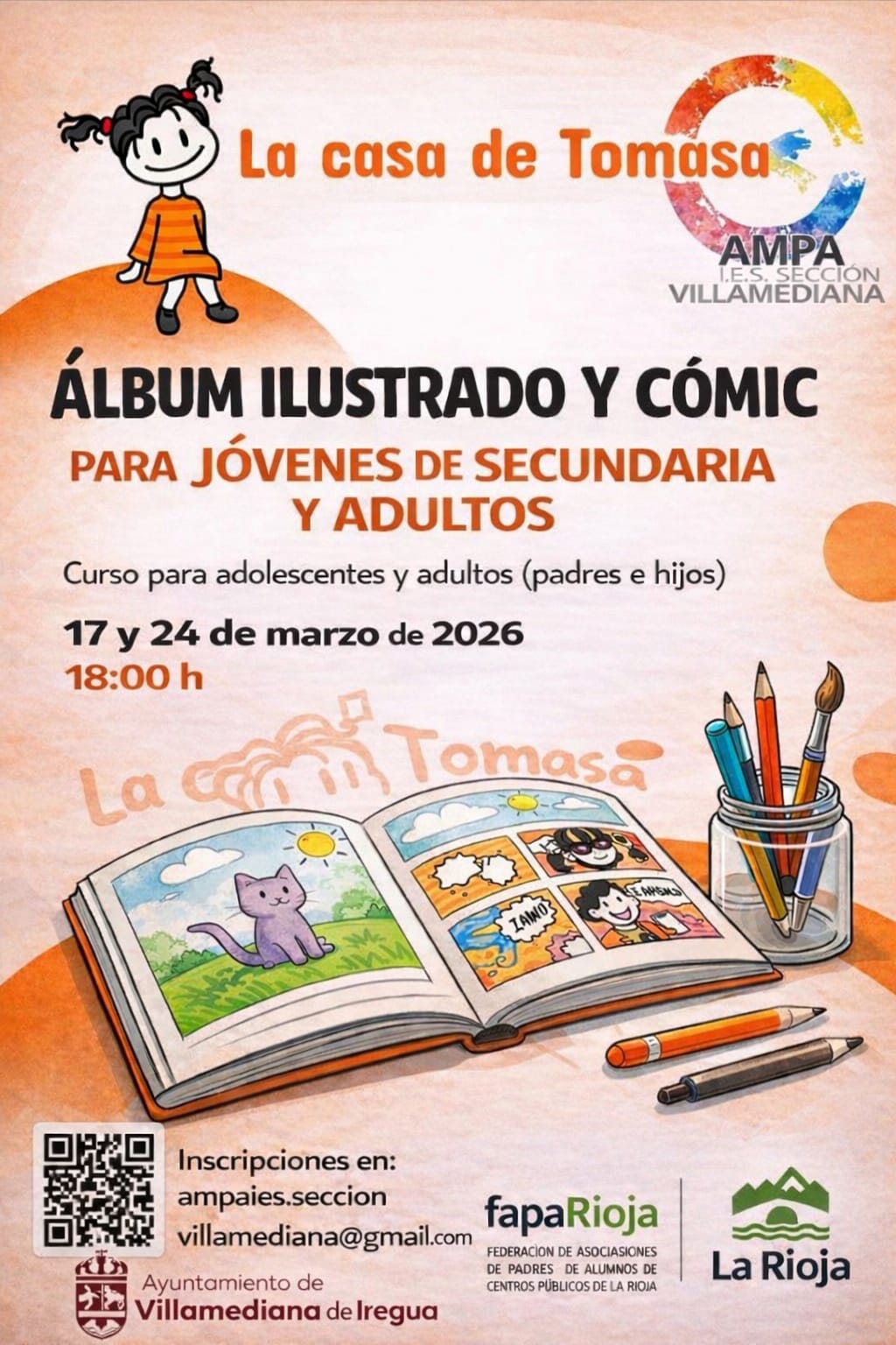 CURSO:
“ÁLBUM ILUSTRADO PARA ADOLESCENTES Y ADULTOS”
AMPA SIES Villamediana.