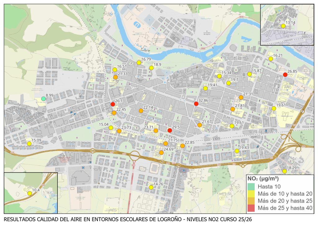 Charla de presentación del informe de calidad del aire en los entornos escolares de&nbsp;Logroño.